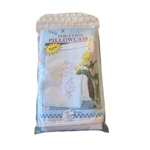 Jack Dempsey Needle Art Pattern #483 Bluebird Pearle Edge Pillow Cases